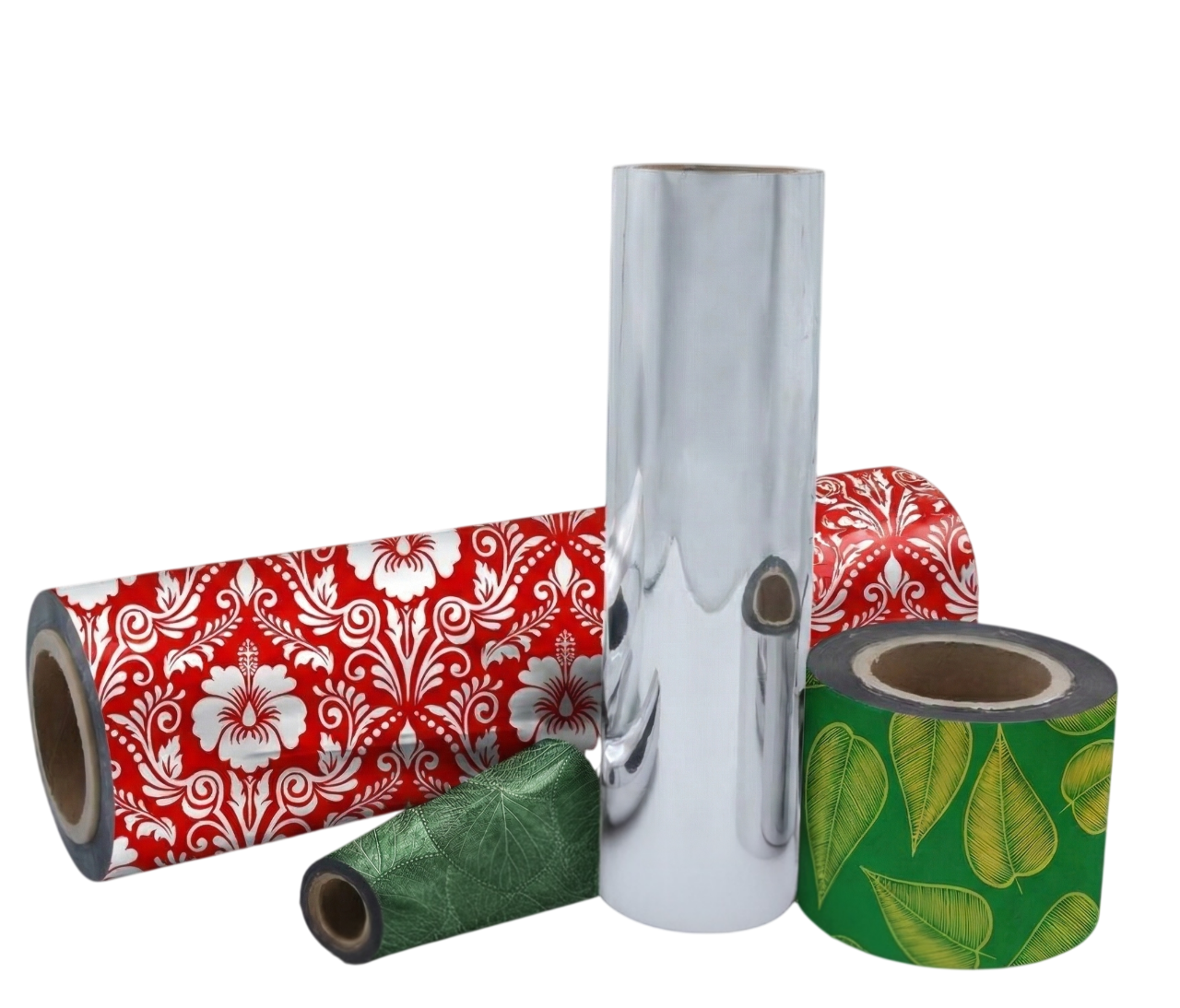Printed and metallized polyester film for lamination